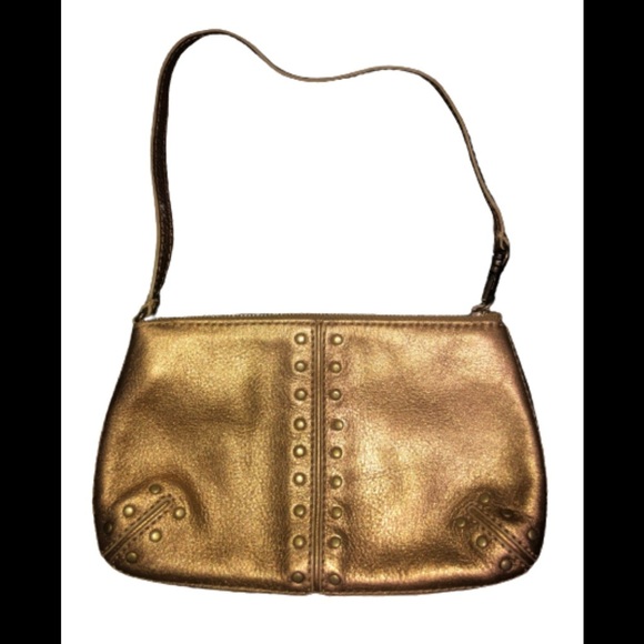 Michael Kors leather metallic wristlet - Picture 1 of 4